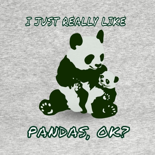 I Just Really Like Pandas,Ok? Baby Pandas Animals Fan by klimentina